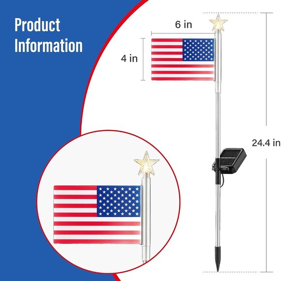 Solar Light, American Flag Lights - Picture 5 of 5